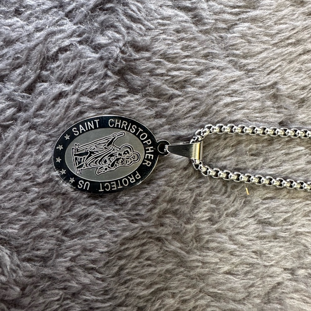 Saint Christopher Silver Pendant Necklace